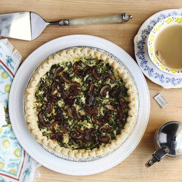 Mushroom, Broccolini, and Jack Cheese Custard Tart Recipe | SideChef