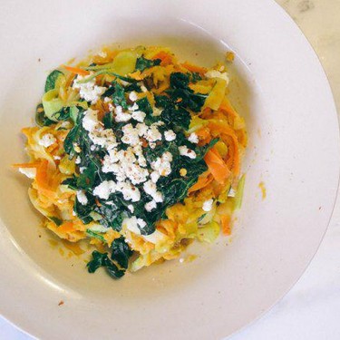 Zucchini Pasta with Sweet Potato and Kale Recipe | SideChef