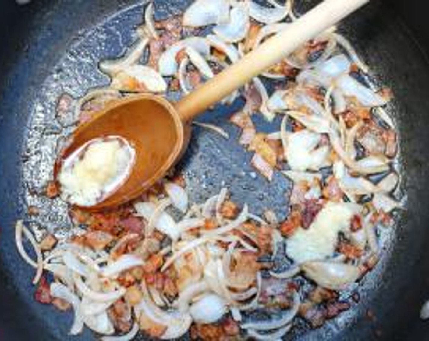 step 1 To make the filling, saute Onion (1) in Butter (1/4 cup) until translucent.