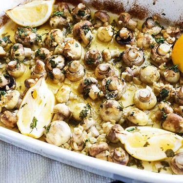 Garlic Butter Roasted Mushrooms Recipe | SideChef