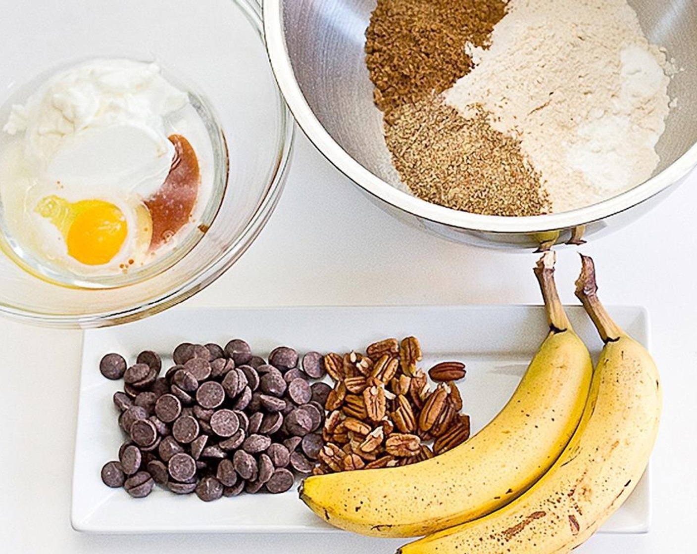 step 3 In a large bowl, combine Whole Wheat Pastry Flour (1 3/4 cups), Brown Sugar (1/4 cup), Baking Powder (1 tsp), Baking Soda (1 tsp), Salt (1/2 tsp) and Ground Flaxseed (2 Tbsp).