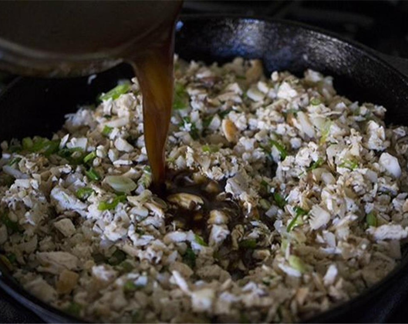 step 8 Add the stir fry sauce to the pan and sauté for several more minutes.