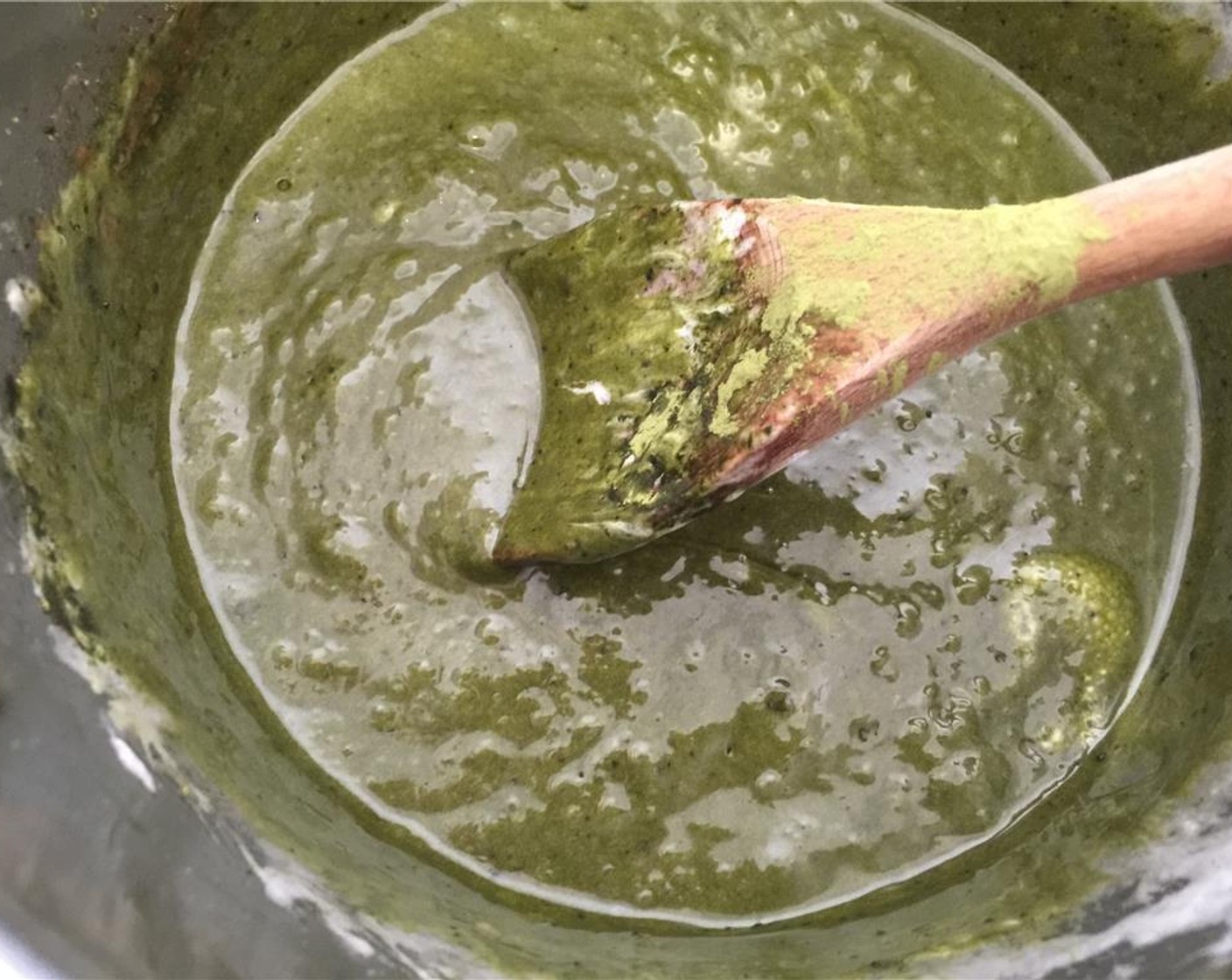step 3 Remove the pot from the stove and stir in Bird Pick® Matcha Green Tea Powder (1/2 Tbsp), Vanilla Extract (1 tsp), and Salt (1/4 tsp).