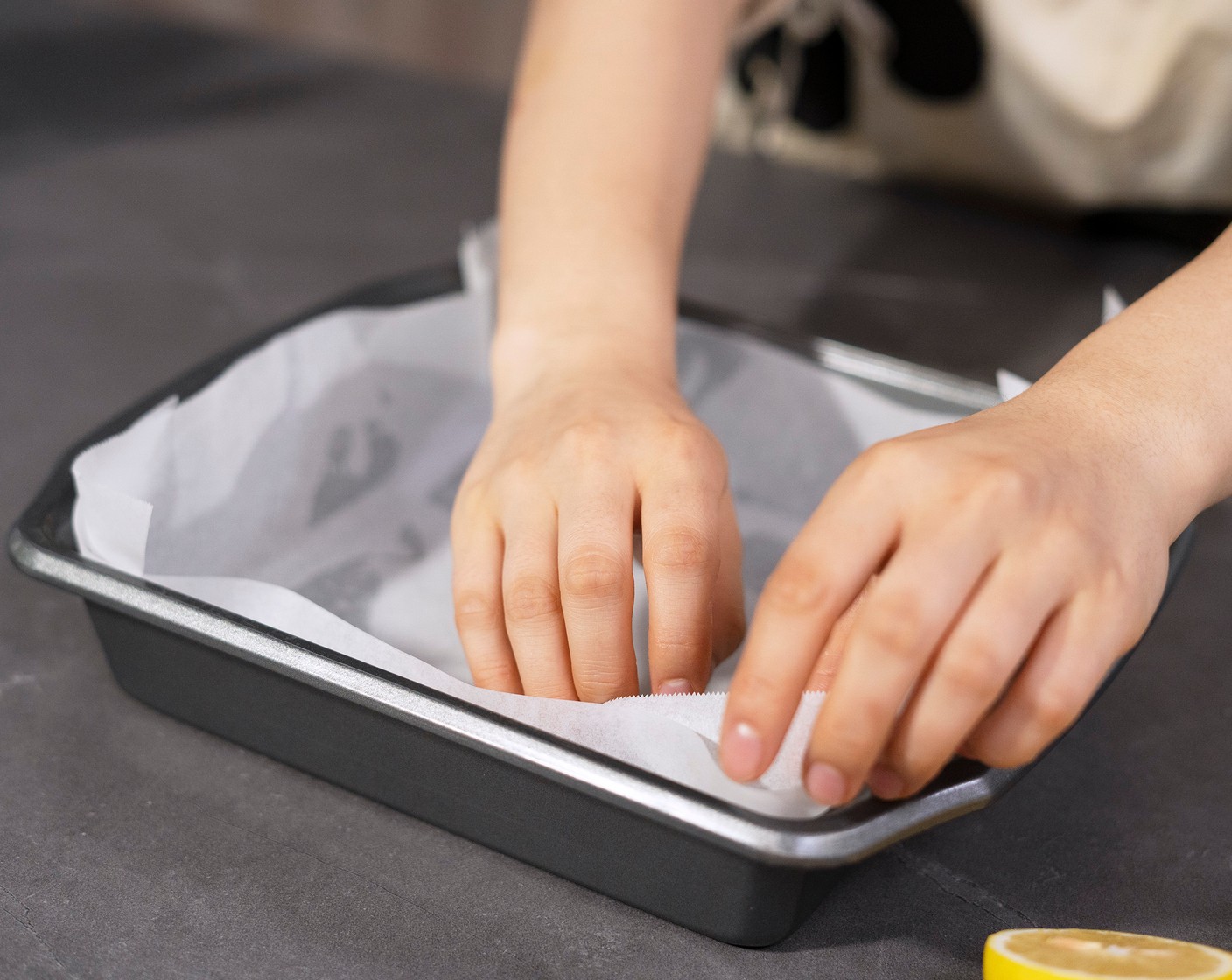 step 2 Remove the sauce pot from the heat and allow it to cool. Transfer to a container and keep in the fridge. Meanwhile, line the baking pan with parchment paper. Side aside.