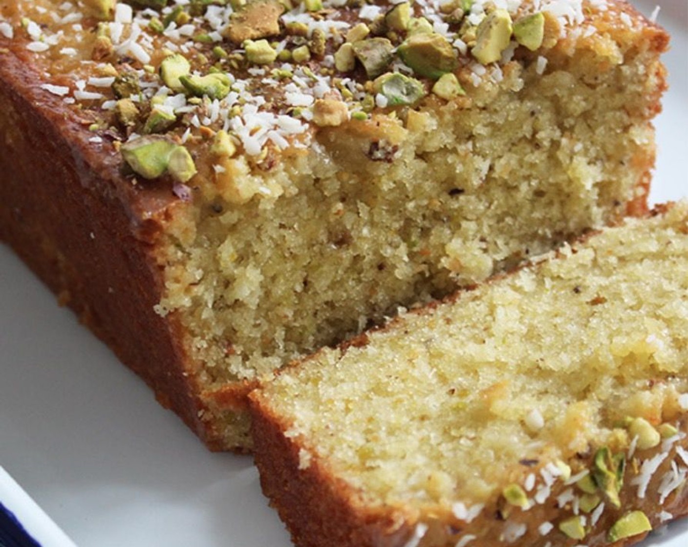 Lemon, Coconut, and Pistachio Cake