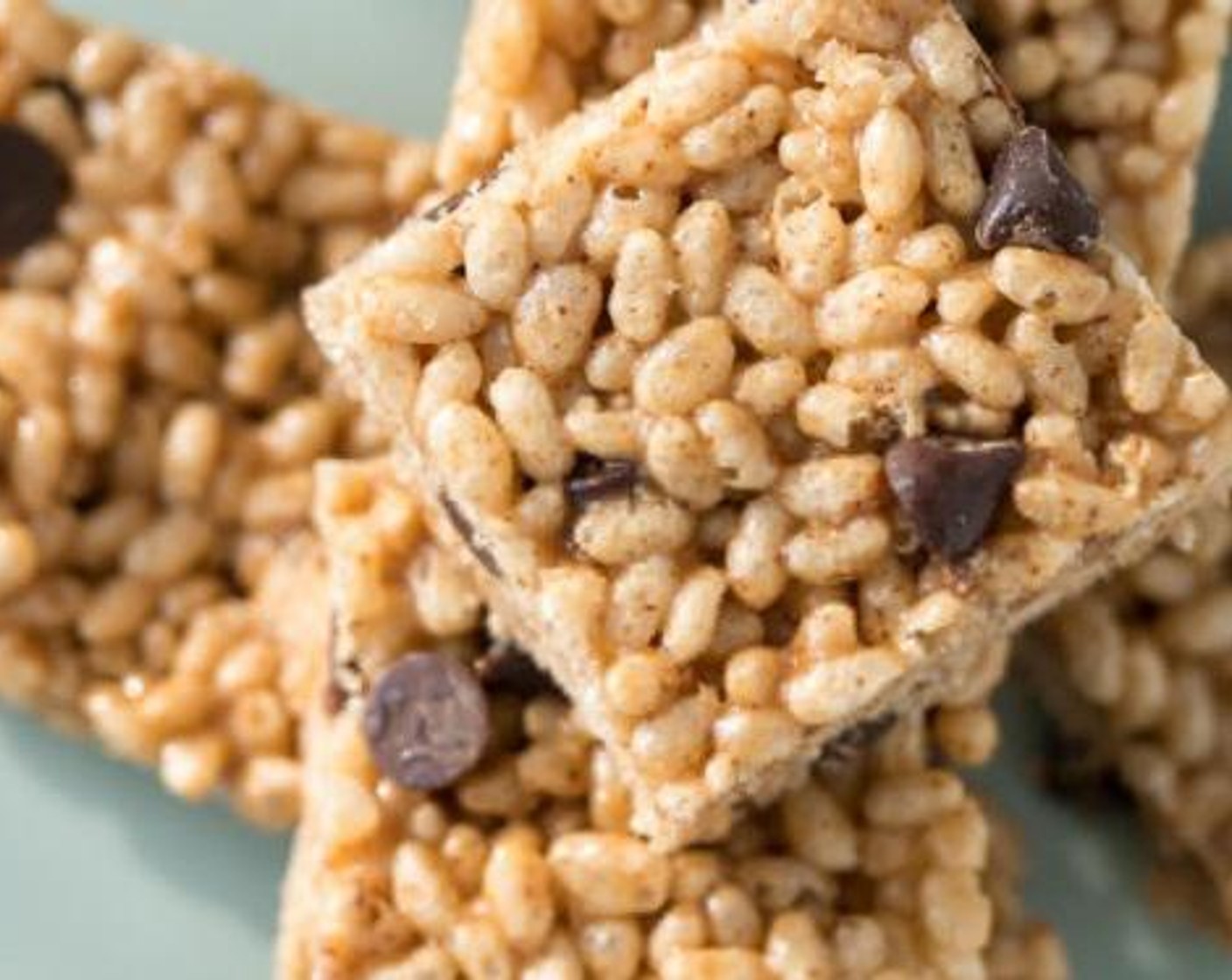 Chocolate Chip Almond Butter Rice Crispy Squares
