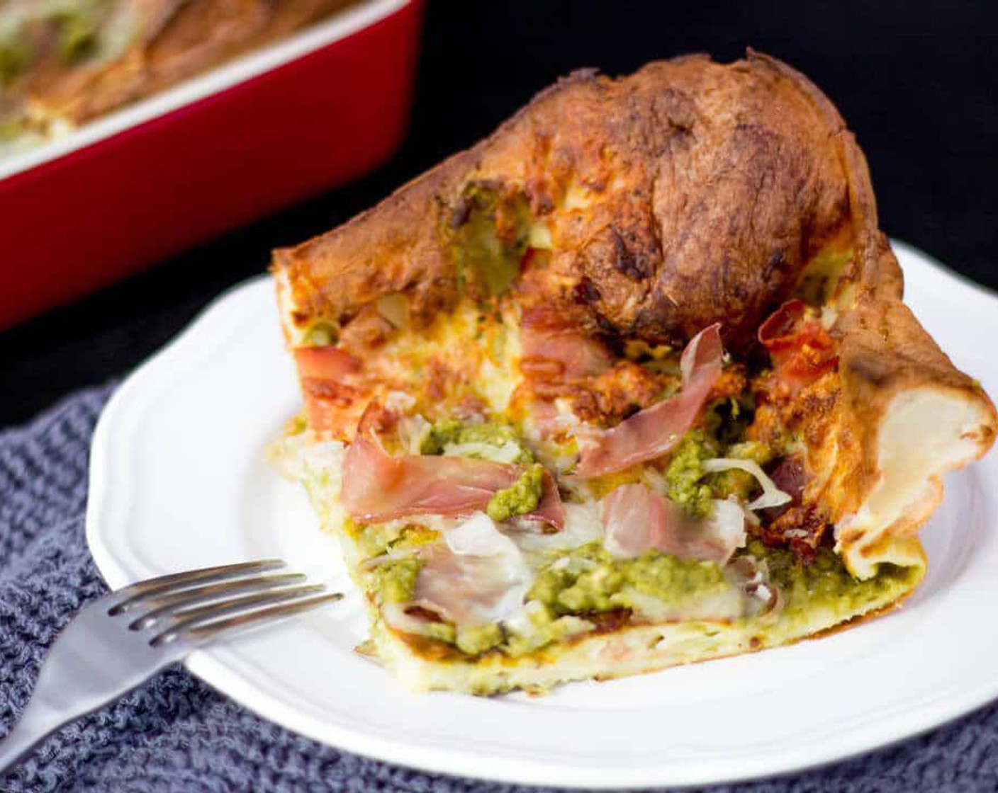 Pesto Prosciutto Yorkshire Pud Bake