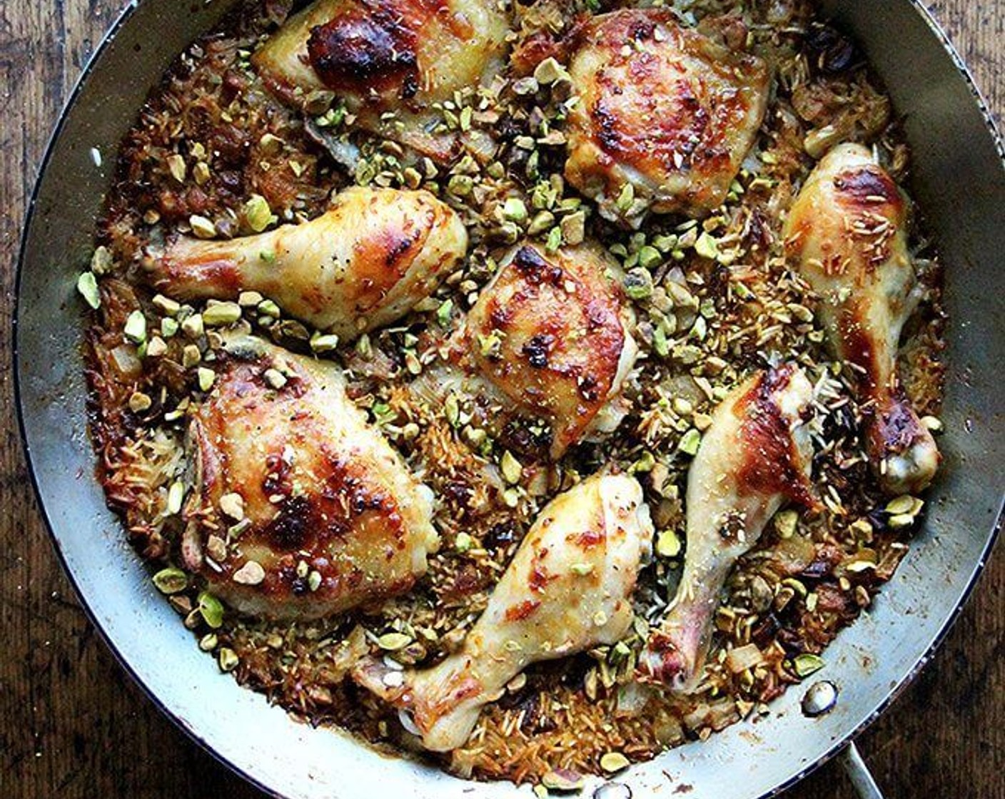 Moroccan-Spiced Chicken and Rice with Dates and Pistachios