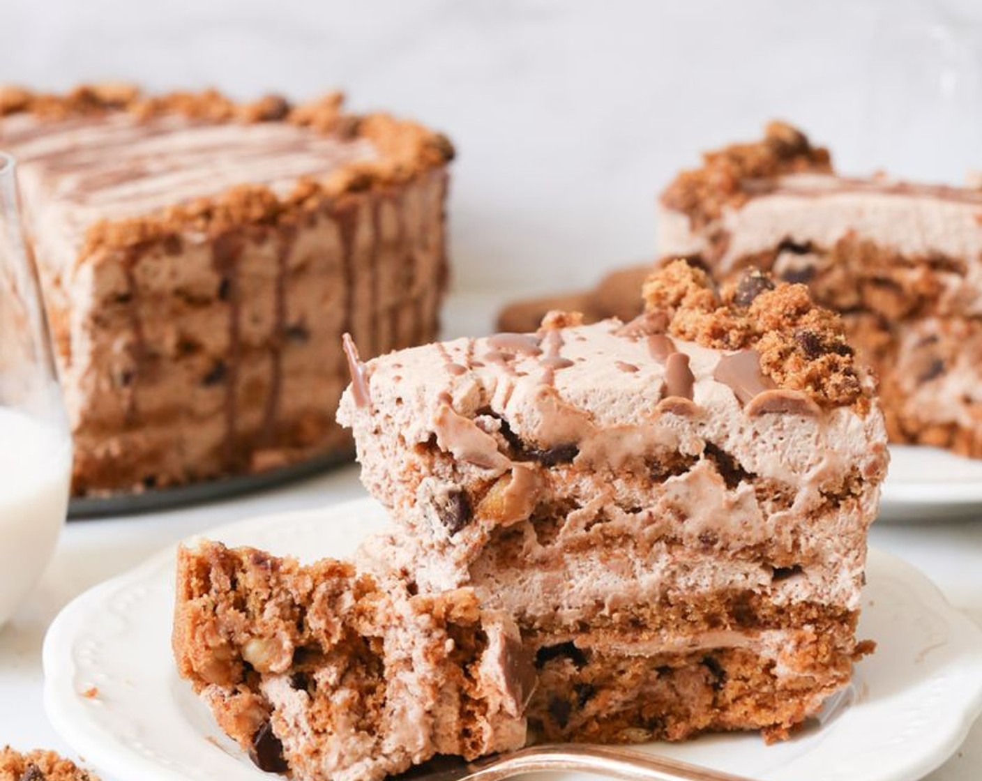 Chocolate Chip Cookie Ice Box Cake