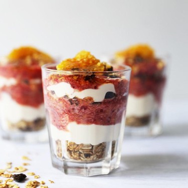 Cranberry and Coconut Breakfast Yogurt Parfait Recipe | SideChef