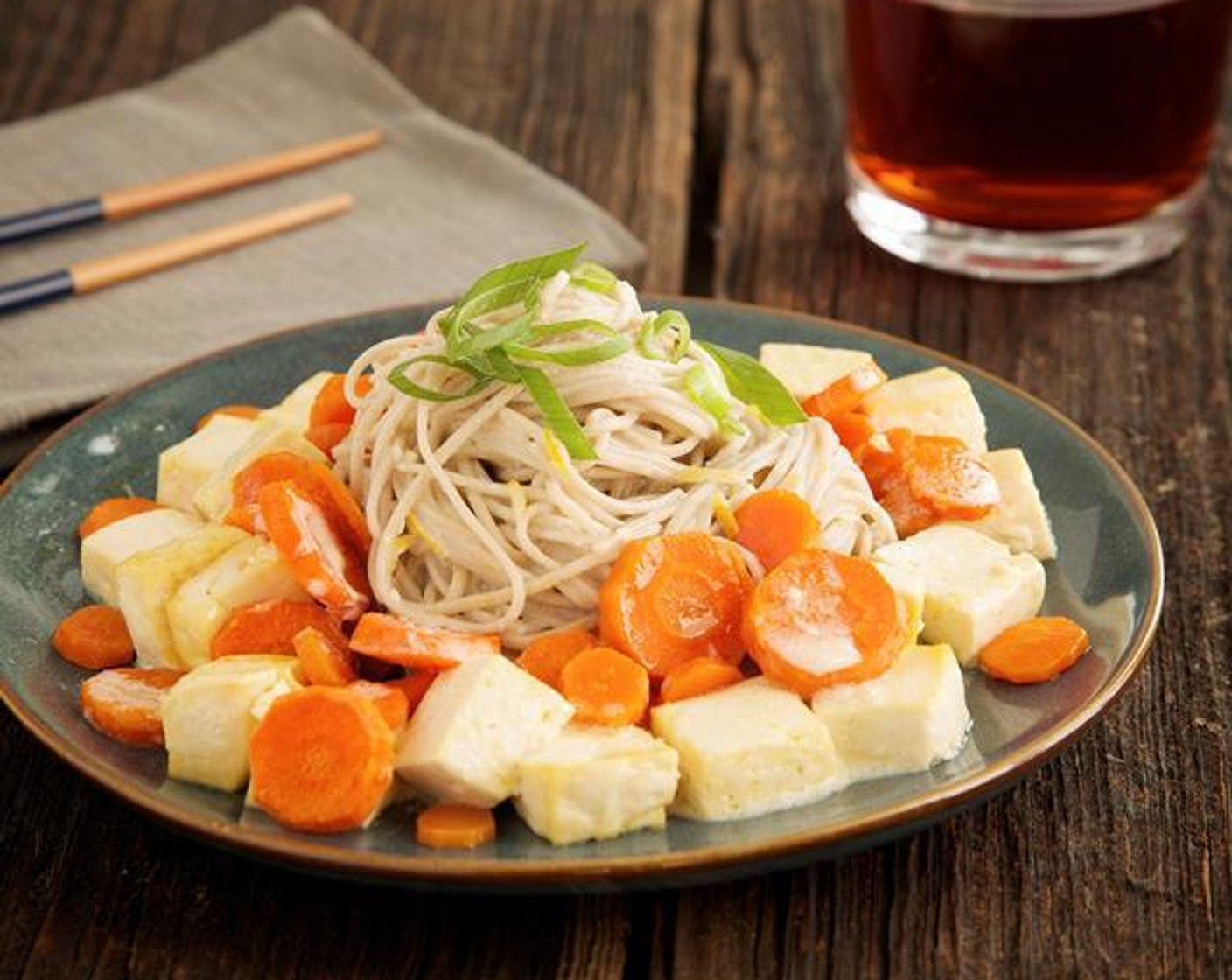 Miso-Sesame Soba Noodles with Tofu and Carrots