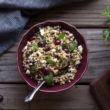 Sorghum Pilaf with Lentils, Feta & Grapes Recipe | SideChef