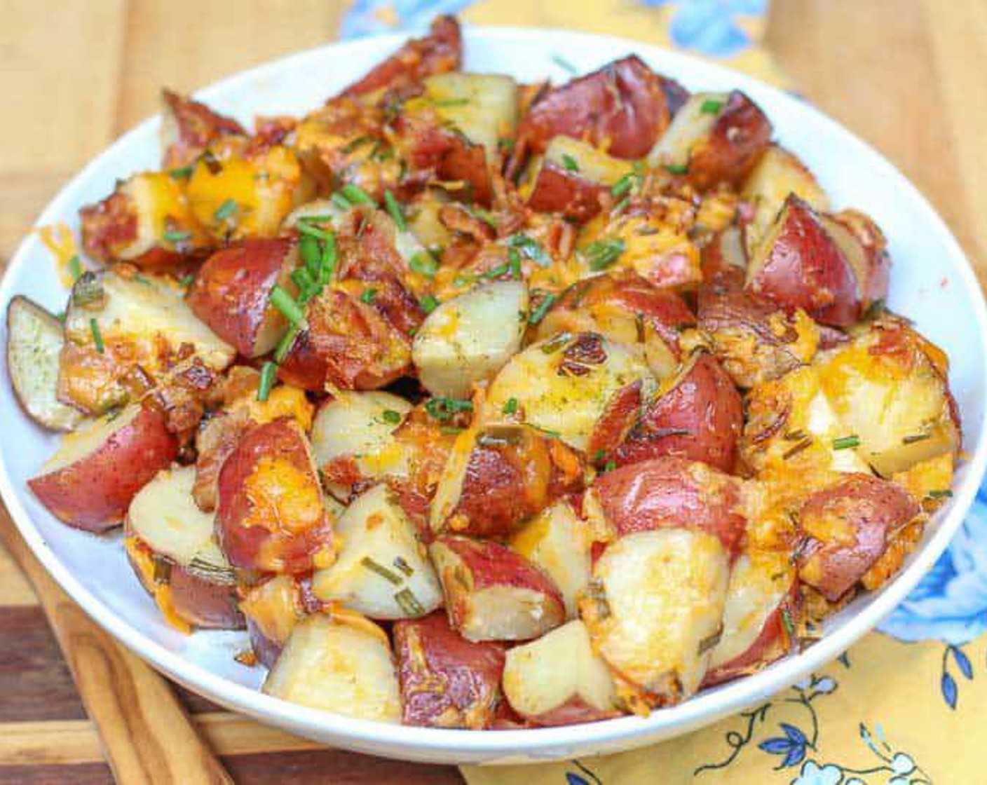 Easy Slow Cooker Cheesy Bacon Ranch Potatoes
