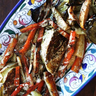 Roasted Vegetables with Tahini, Lemon, and Za’atar Recipe | SideChef