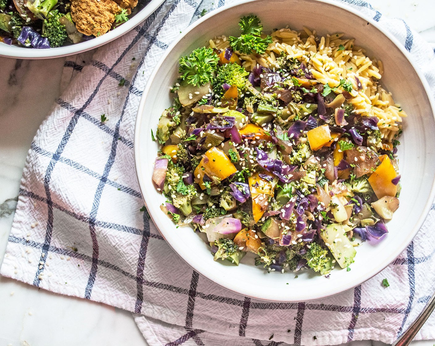 Chickpea Rice Stir Fry with Veggies