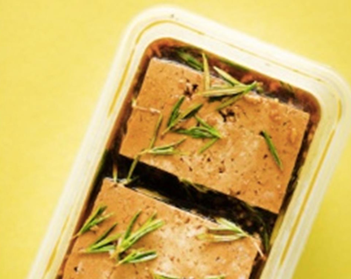 step 2 Combine Coffee (1 cup), Fresh Rosemary (2 sprigs), Garlic (2 cloves), Brown Sugar (2 Tbsp), Salt (1 tsp) and Ground Black Pepper (1/2 tsp). Place tofu in a sealable dish or ziploc bag, then pour in the marinade. Set in fridge for anywhere from 30 minutes to 6 hours.