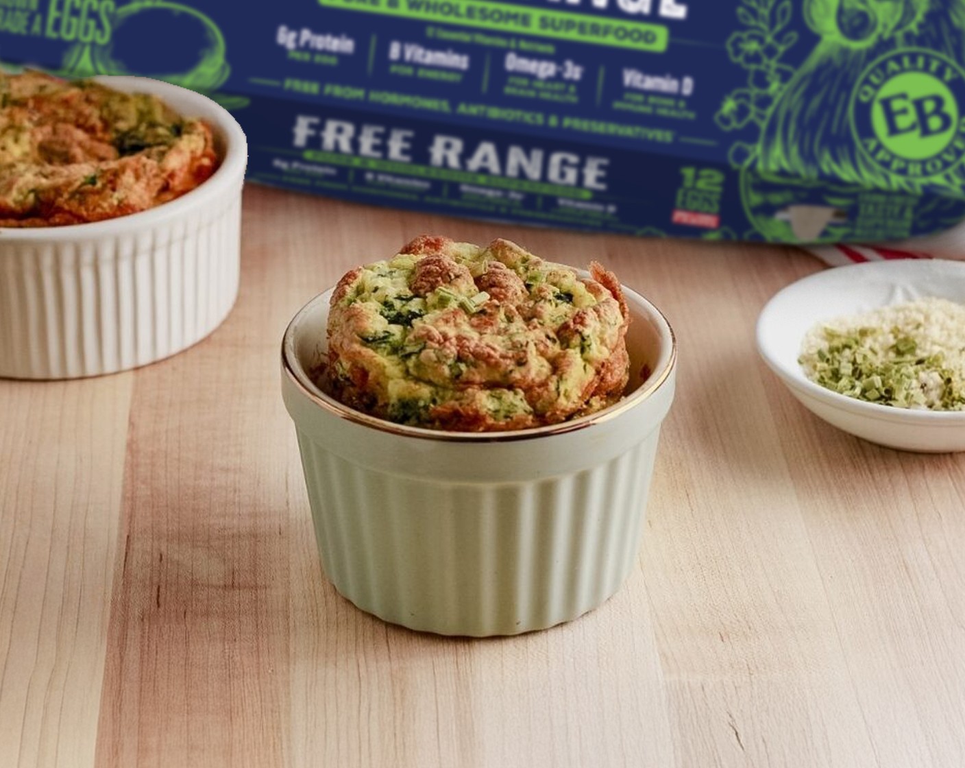 Spinach and Cheese Soufflés