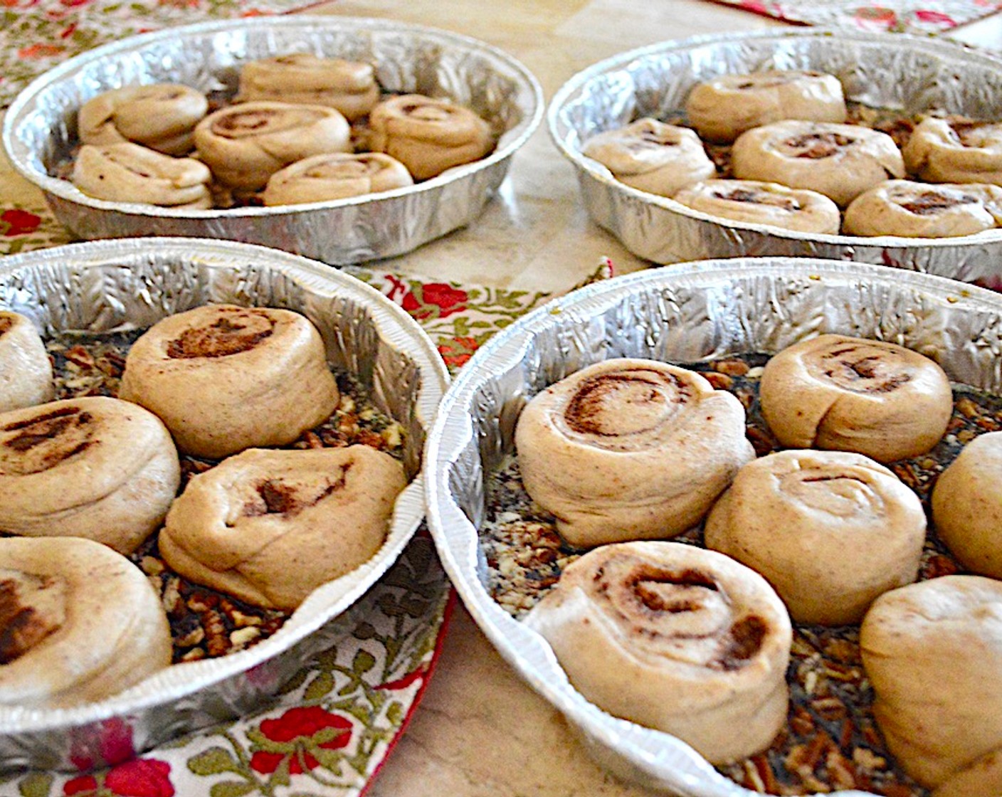 step 12 Repeat this process with the other half of dough to get 24 sticky buns total. Let them sit for an hour to rise again.