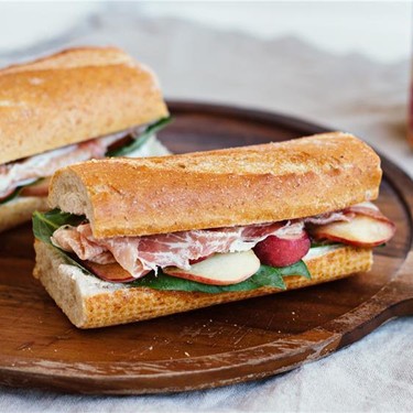 Peach, Prosciutto, and Basil Sandwich Recipe | SideChef