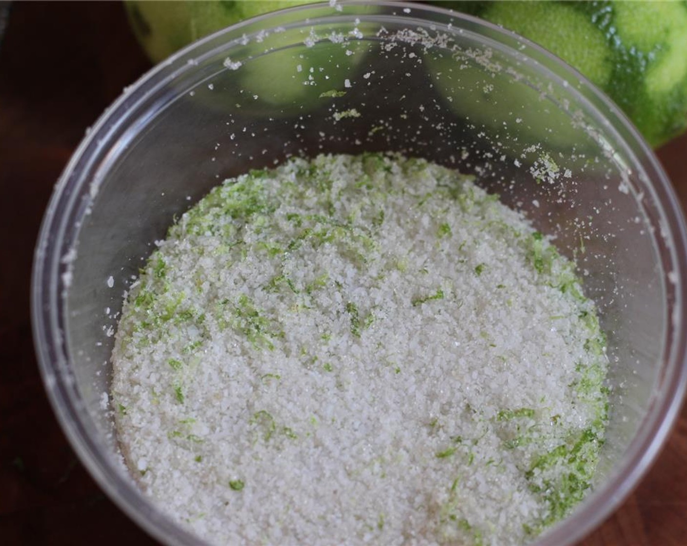 step 3 For the curing mixture, combine the Kosher Salt (1/2 cup), Granulated Sugar (1/4 cup), and lime zest in a medium bowl. Mix well.
