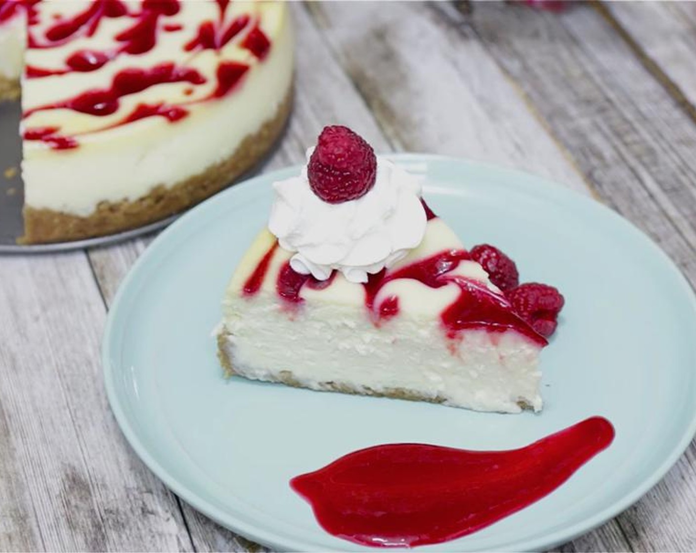 White Chocolate Raspberry Cheescake