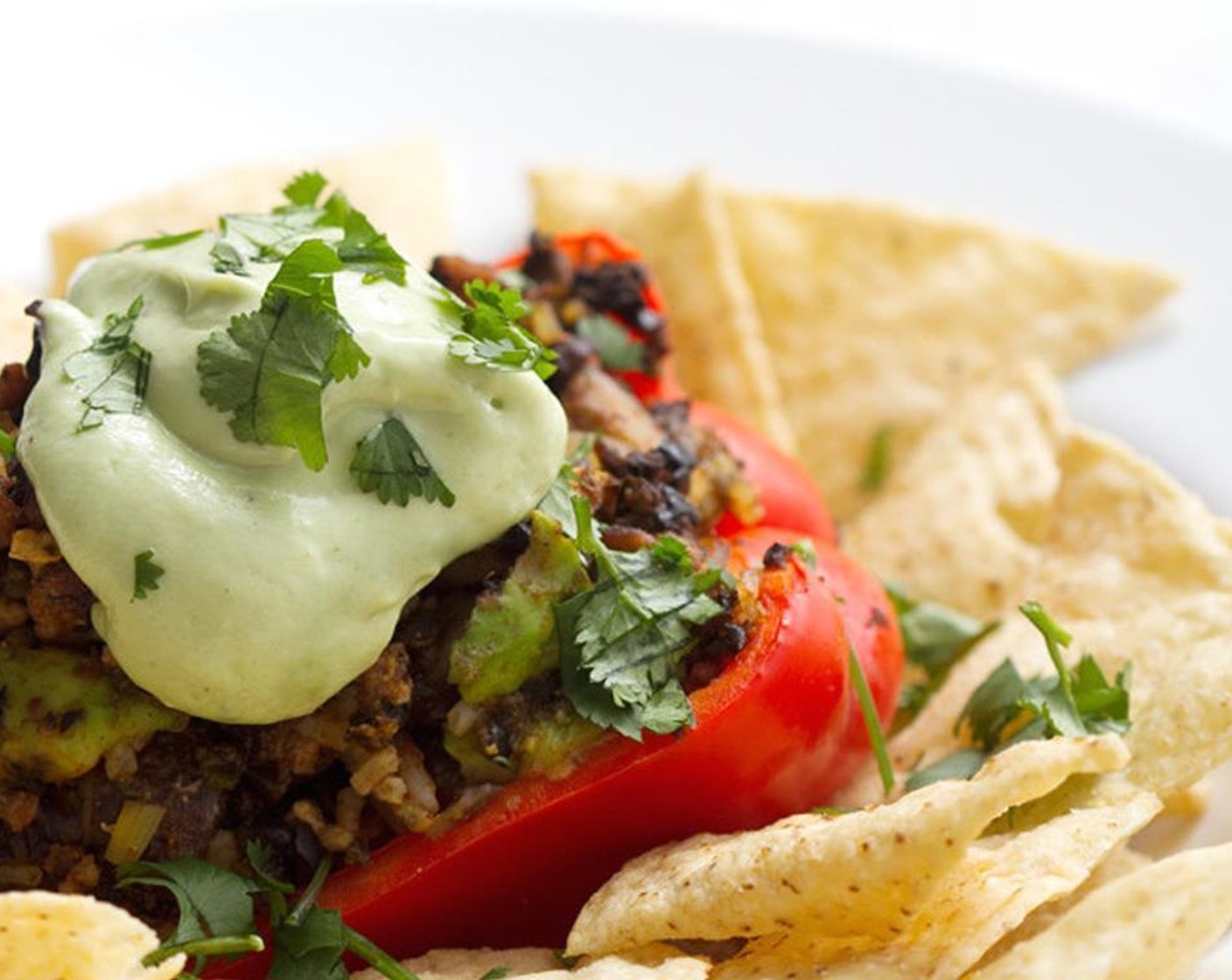 step 9 Serve sauce over cooked peppers, and garnish with Fresh Cilantro (to taste). Enjoy!