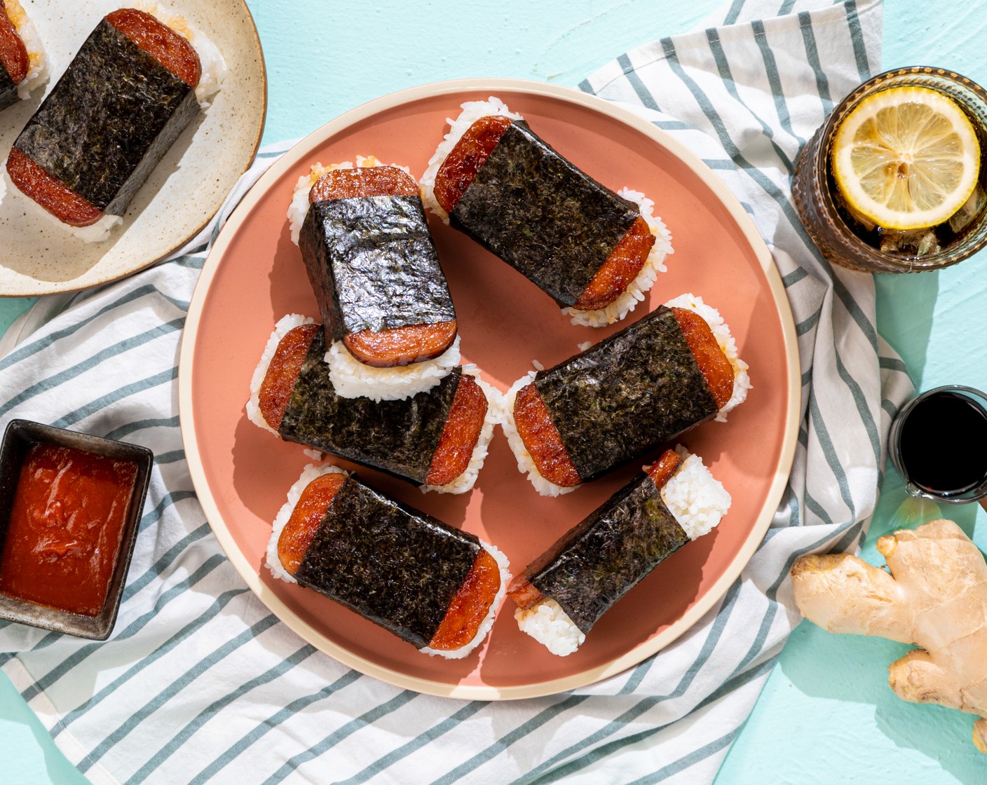 Ginger-Soy Spam Musubi