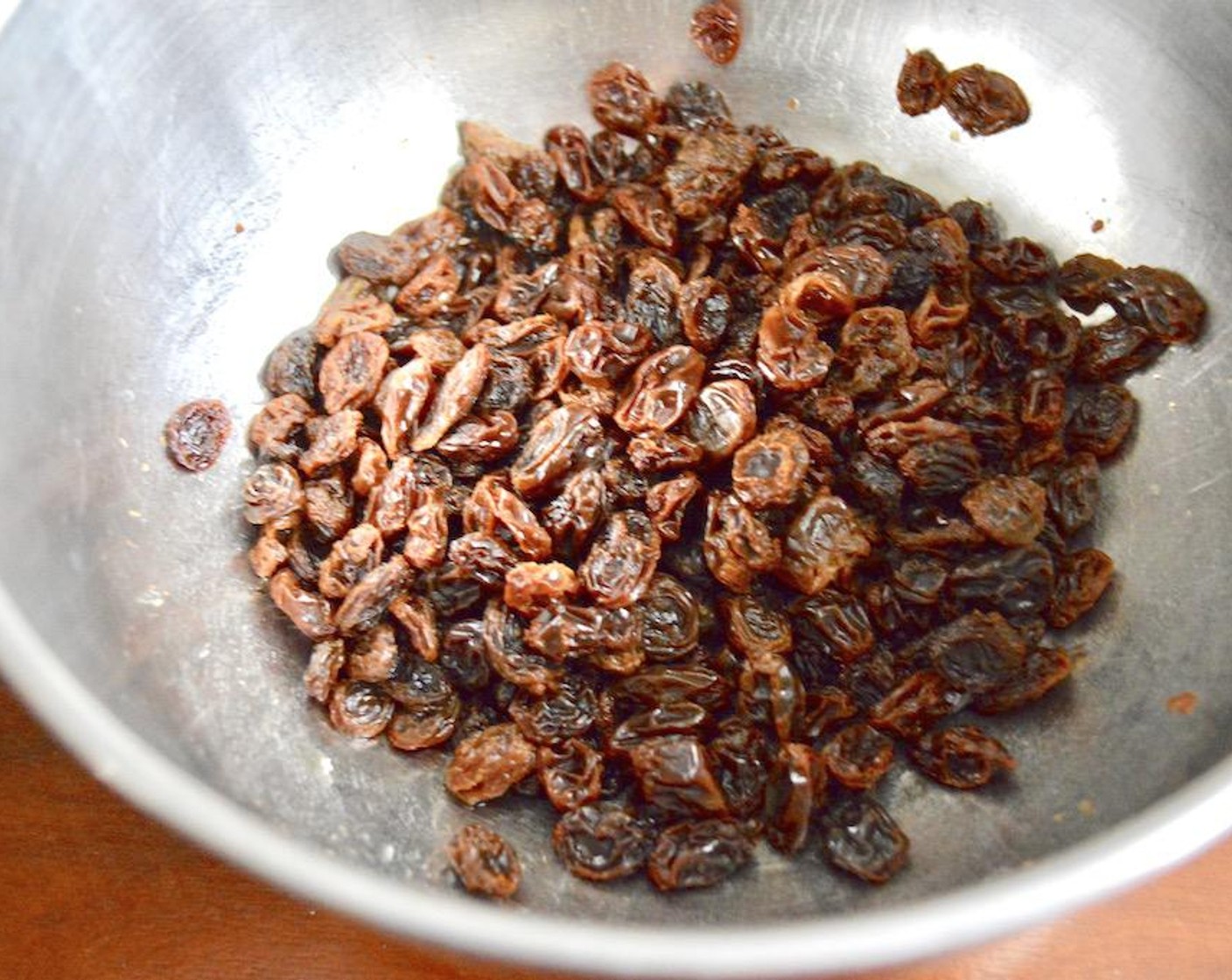 step 2 Add the Rum (1 Tbsp) and stir it all together. Let the raisins soak up the rum for 20 minutes or so while you gather and measure out the rest of the ingredients.