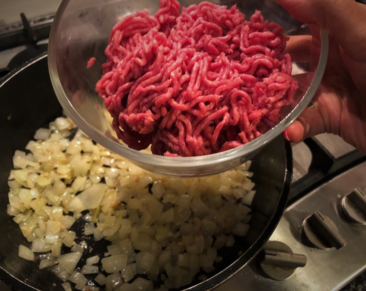 step 4 Add the Ground Beef (9 oz) into the pan, then add the Ground Cumin (1/2 tsp), Ground Coriander (1/2 tsp), Ground Cloves (1/2 tsp), Smoked Paprika (1/2 tsp), Italian Seasoning (1 tsp), Salt (1/2 tsp), and Ground Black Pepper (1/2 tsp), seasoning and stir fry until brown for about 5 minutes.