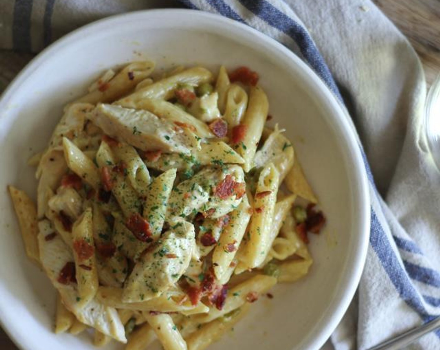 Zucchini Parmesan and Chicken & Sweet Pea Alfredo