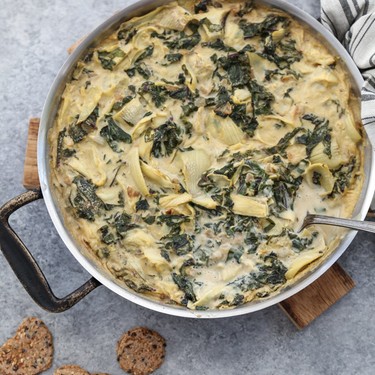Vegan Creamy Baked Kale Artichoke Dip Recipe | SideChef