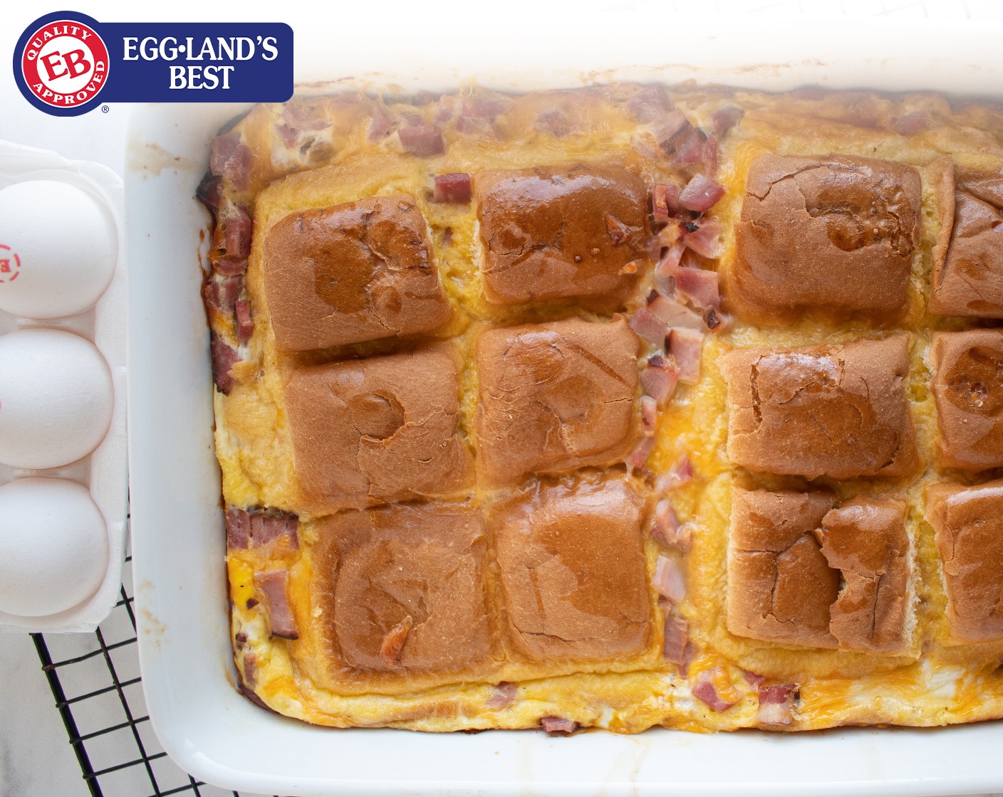 Hawaiian Roll Breakfast Casserole