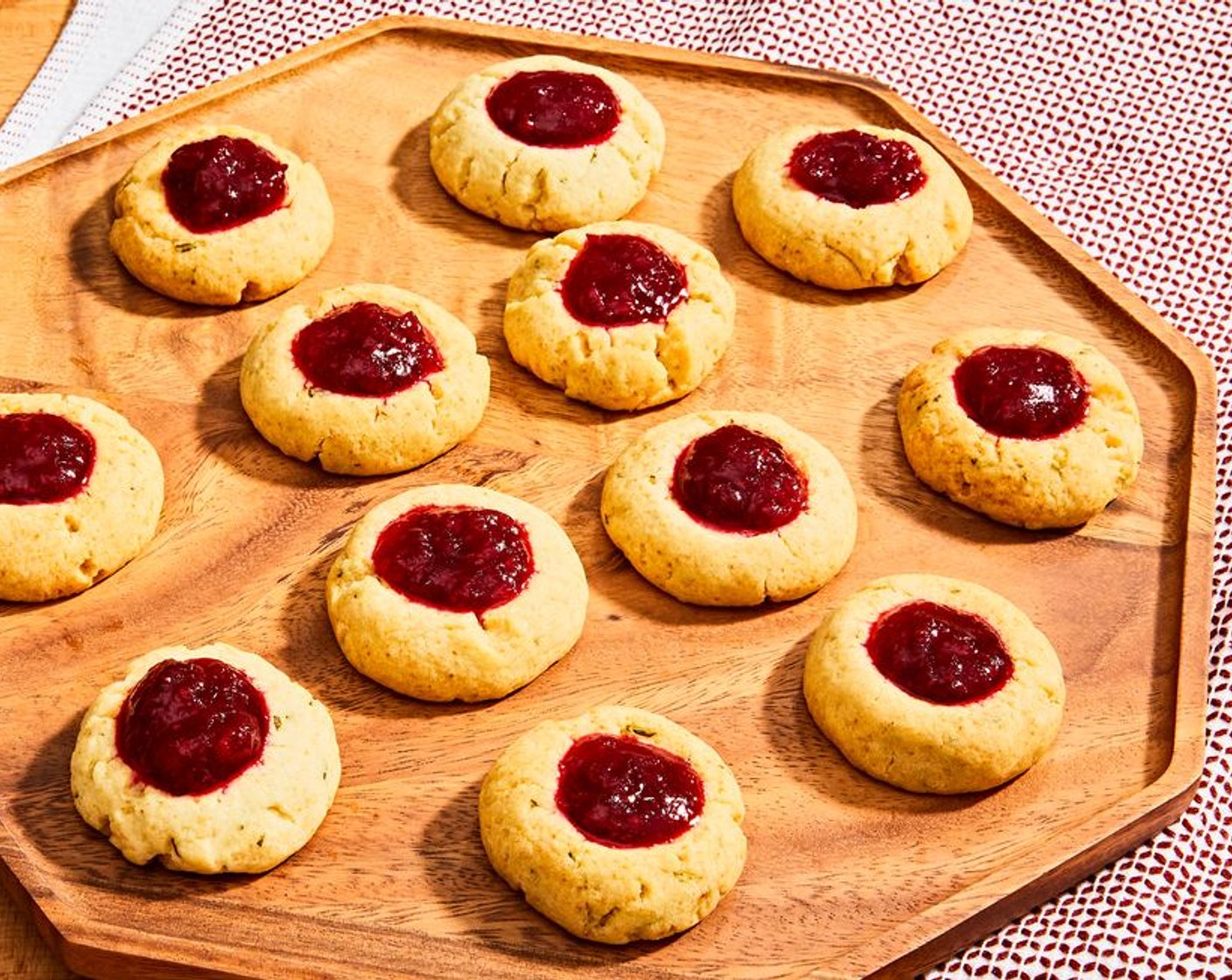 Cranberry Rosemary Thumbprint Cookies