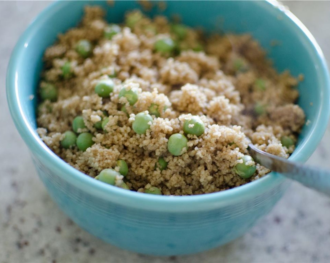 step 7 After Couscous (2/3 cup) sits for at least 5 min, fluff with fork and mix in almonds, sesame seeds, and juice from remaining half of Lemon (1/2).