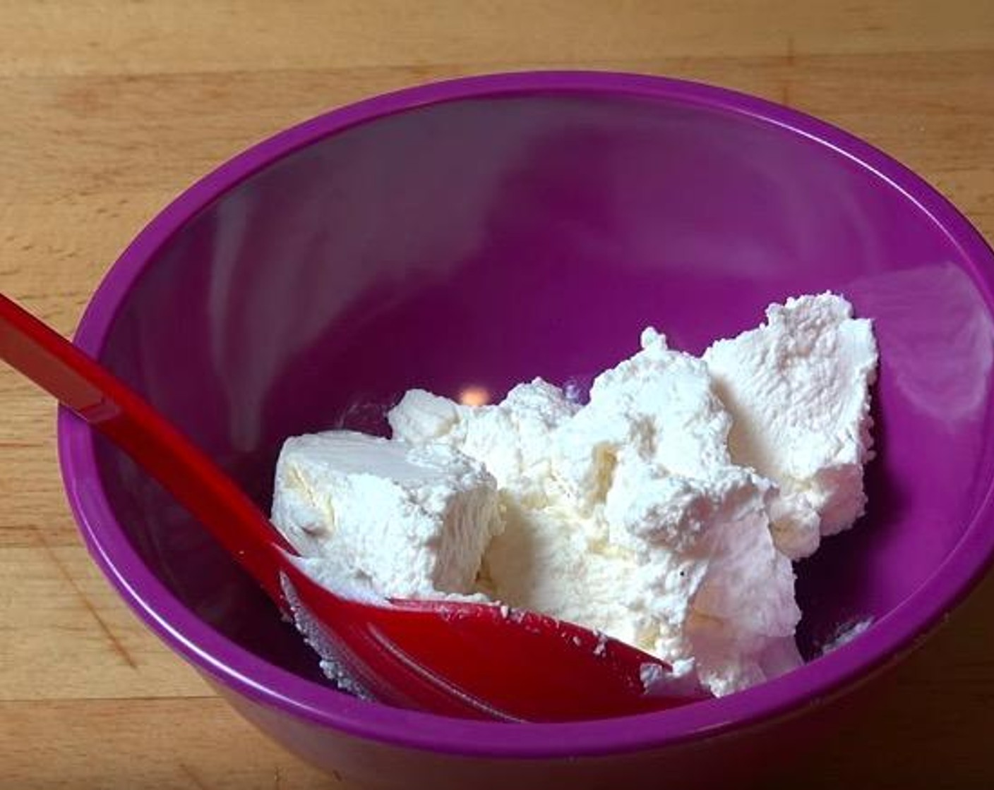 step 3 In a small mixing bowl, add Ricotta Cheese (3/4 cup) and Powdered Confectioners Sugar (2 Tbsp). Mix together to combine.