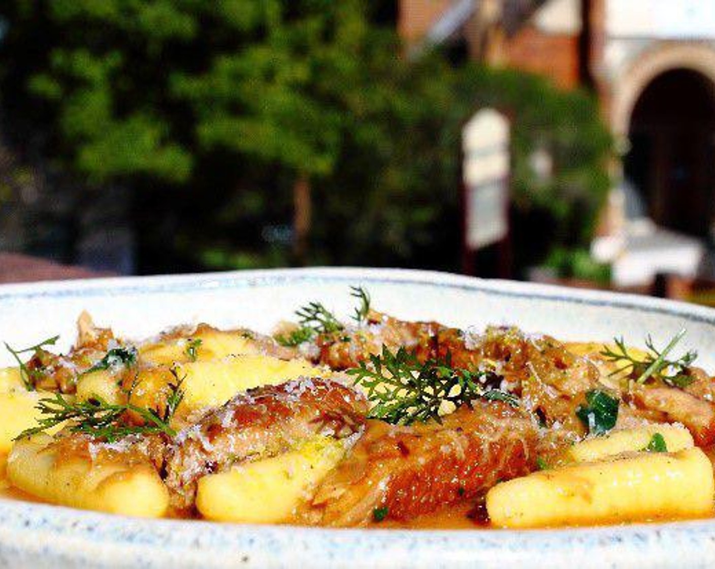 Massimo Mele's Gnocchi with Slow Cooked Pork Cheeks, Onions and Pecorino