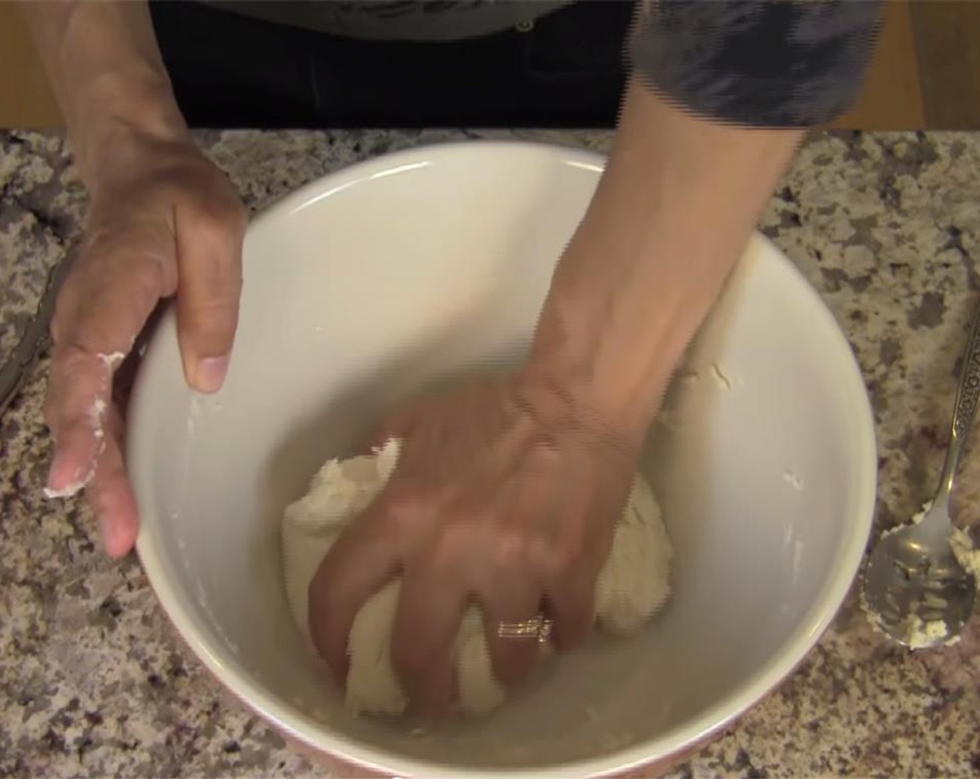 step 2 If necessary, add more Water (to taste) until the mixture is the consistency of cookie dough. Once dough comes together, knead with your hands.