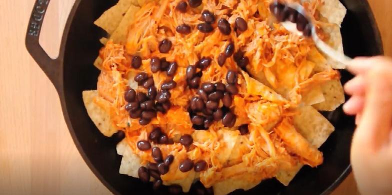 Three-Cheese Buffalo Chicken Nachos Recipe | SideChef