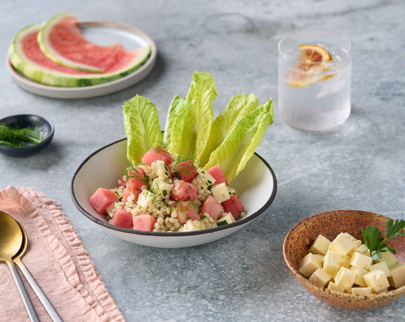 Watermelon And Shaved Fennel Tabbouleh