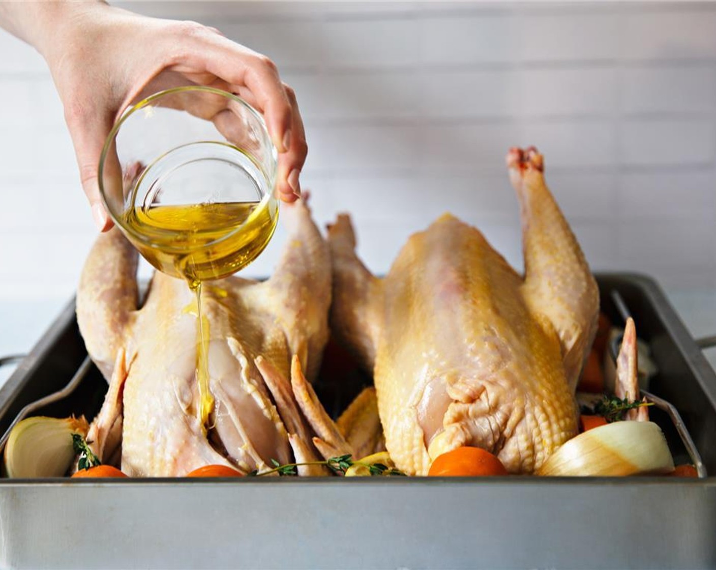 step 7 Drizzle top of chicken liberally with Extra-Virgin Olive Oil (as needed).