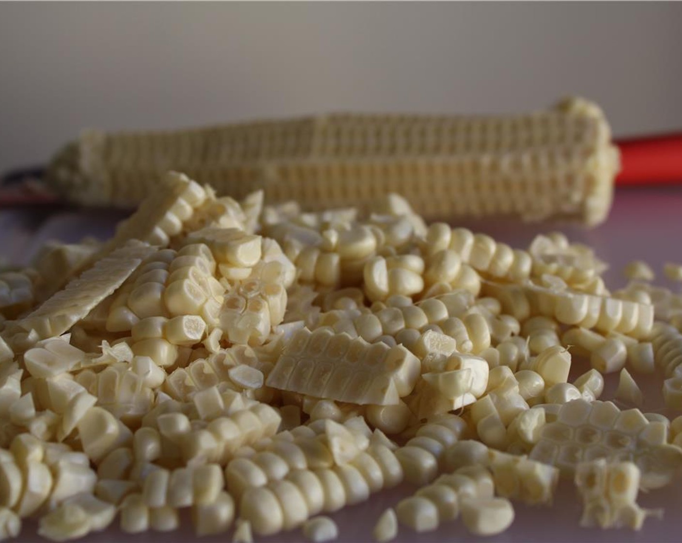 step 1 Remove the kernels from the Corn (2 ears)