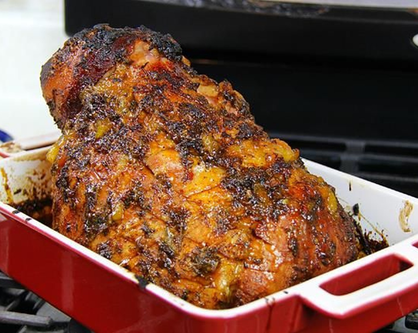 Jerk Ham with Mango Orange Pineapple Rum Glaze