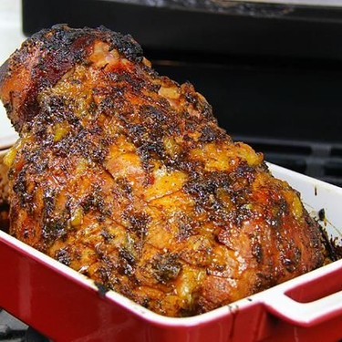 Jerk Ham with Mango Orange Pineapple Rum Glaze Recipe | SideChef