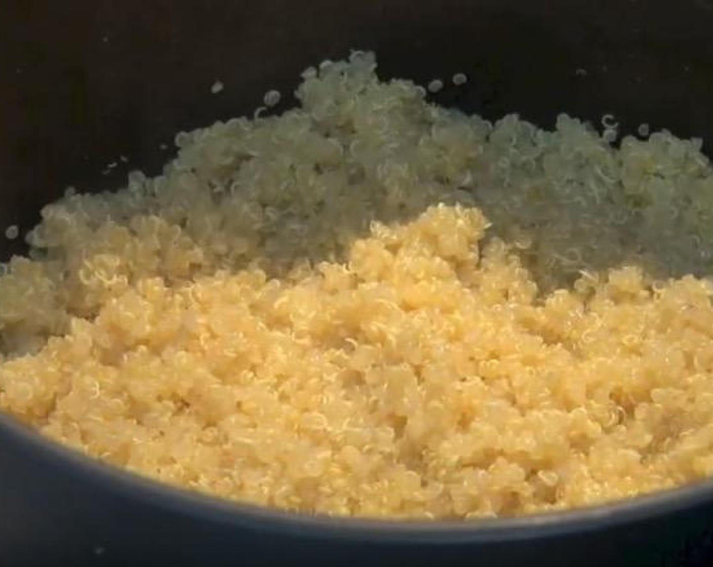 step 1 In a saucepan, add Quinoa (1 cup) and Water (2 cups). Bring to a boil. Cover, turn the heat to low, and allow to simmer for 10-15 minutes, or until water is entirely absorbed. Transfer quinoa to a large mixing bowl.