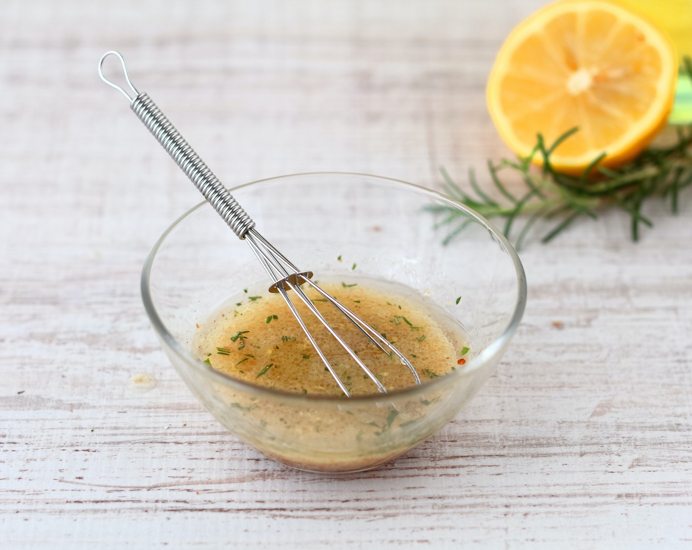 step 2 To make the dressing: Add Lemons (2), Sunkist Navel Orange (1), Dijon Mustard (1 Tbsp), Honey (2 Tbsp), and Extra-Virgin Olive Oil (1/3 cup) into a mason jar and shake. Season with Salt (to taste) and Ground Black Pepper (to taste).