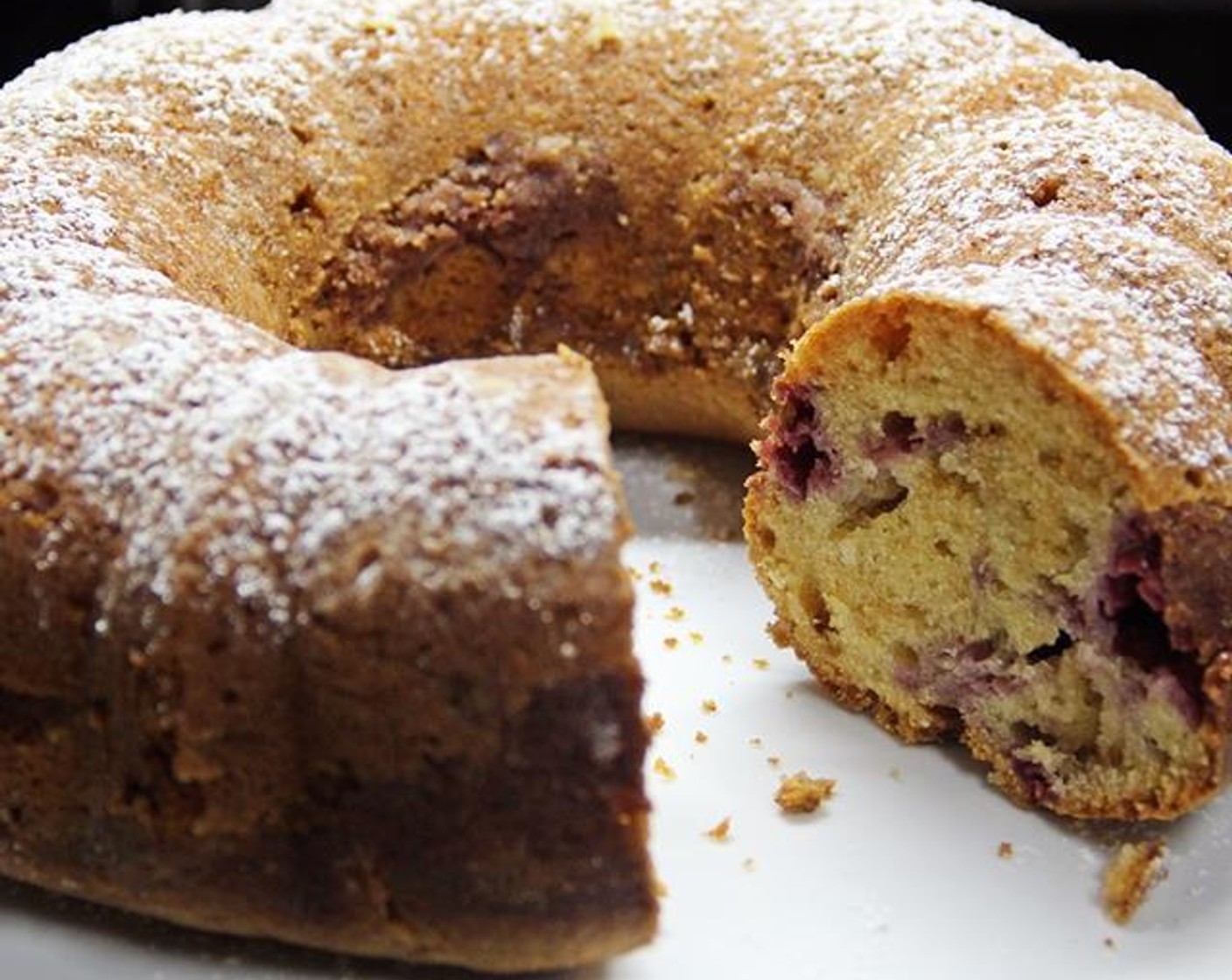 Raspberry White Chocolate Marble Cake