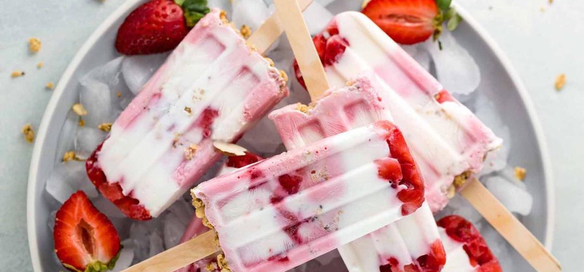Strawberry Yogurt Granola Popsicles Recipe SideChef