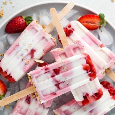 Strawberry Yogurt Granola Popsicles Recipe | SideChef