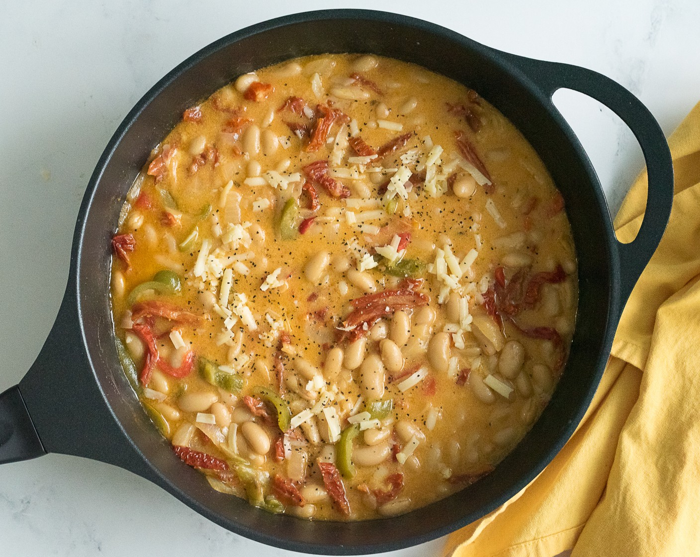 Cheesy White Bean Skillet