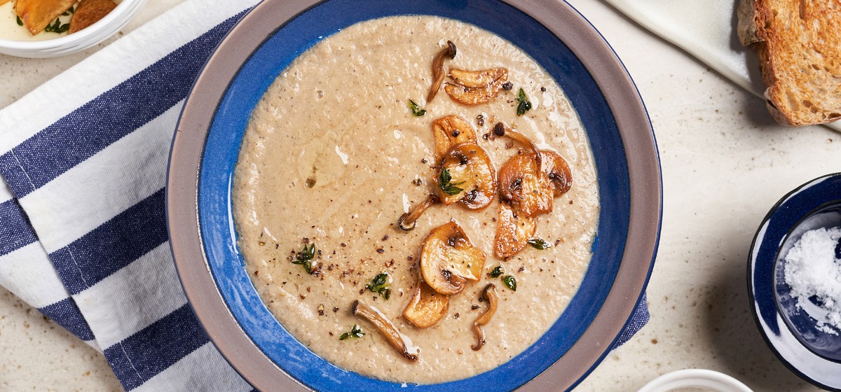 Vegan Creamy Mushroom Soup Recipe | SideChef